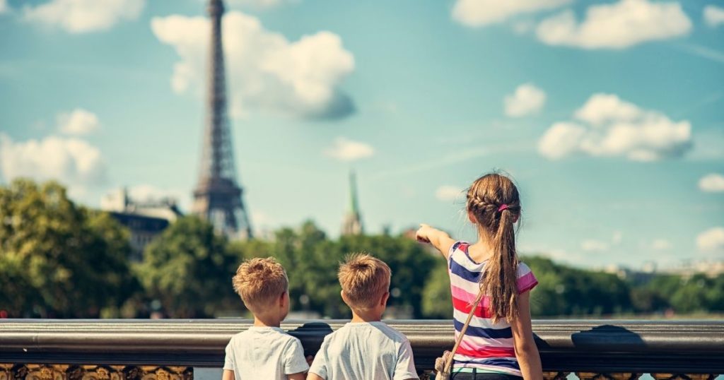 Family travel in Paris France