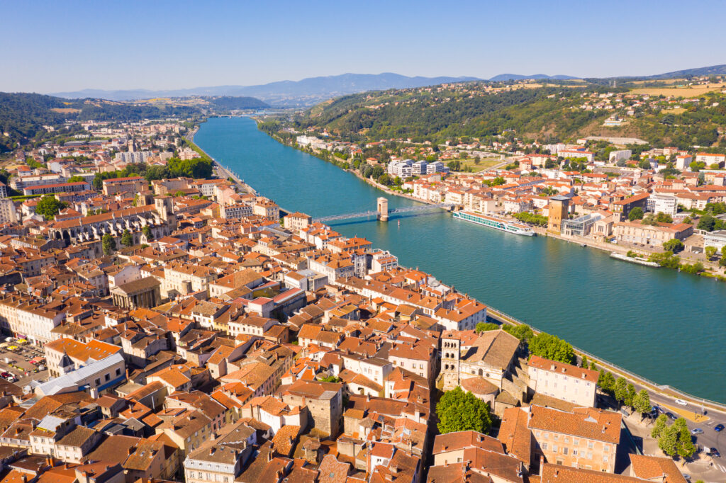 River cruising in Europe on the Rhone River in France
